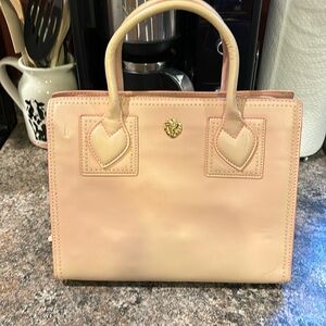 Vintage Anne Klein blush handbag.